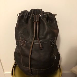 Leather pebbled Rugby backpack